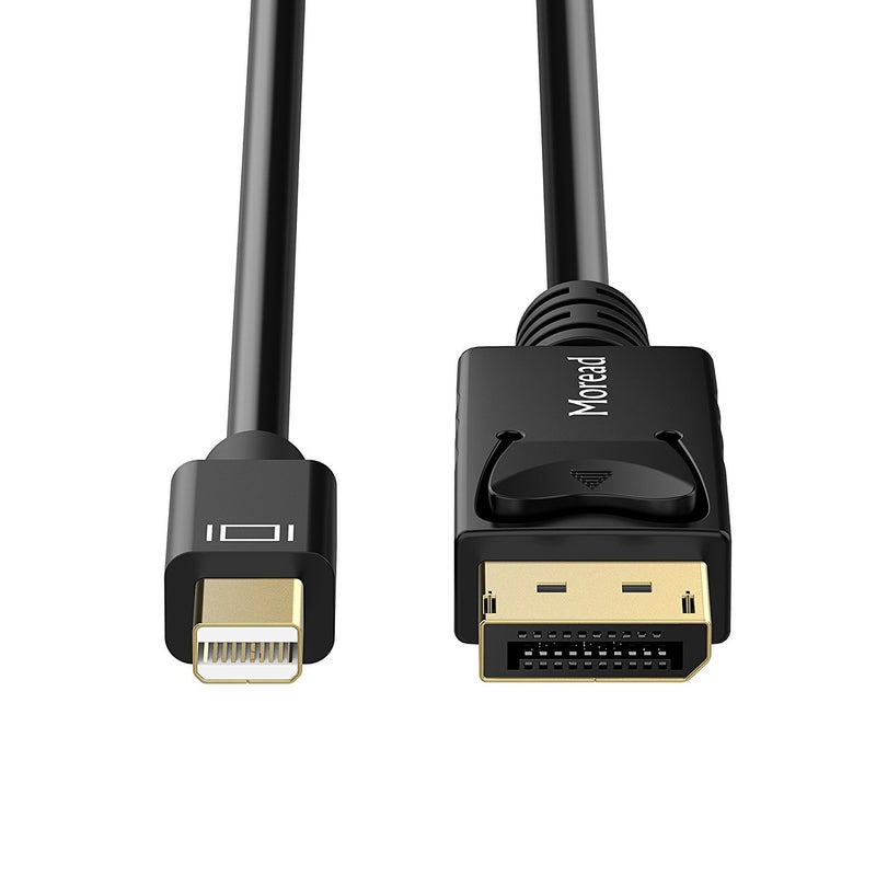 Moread Mini DisplayPort to DP Cable, 6 Feet, 5 Pack, Gold-Plated - 4K@60Hz, 2K@144Hz - Black - Image 4